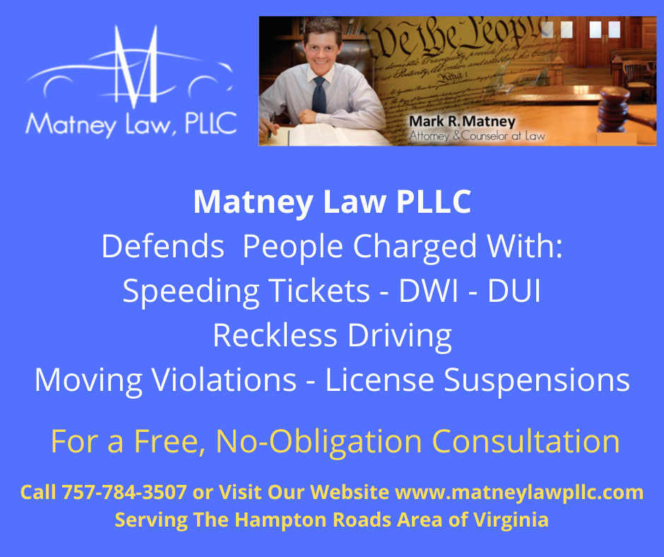 Attorney Mark Matney - Holcomb Law, PC - Traffic Court Attorney - Newport News Virginia