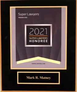 Attorney Mark Matney Awards - Traffic Court Defense Lawyer Newport News